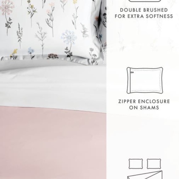 Wild Flower Duvet Cover and Shams - Picture 4 of 9